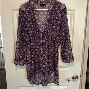 Floral Blue Women's Top